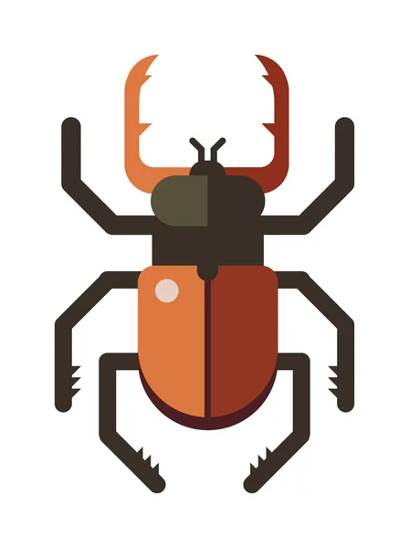 Coloridos insectos vector ciervo escarabajo — Vector de stock