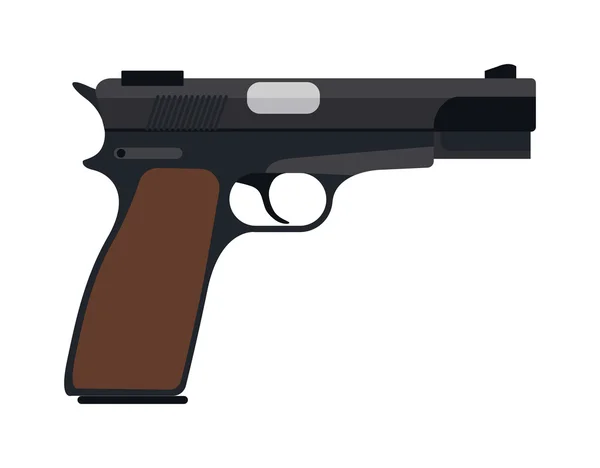 Weapon series vintage wild west army handgun military pistol gun vector. — Stok Vektör