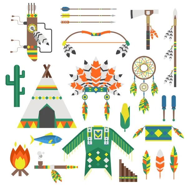 Indios icono templo ornamento e indios iconos elemento vector — Archivo Imágenes Vectoriales