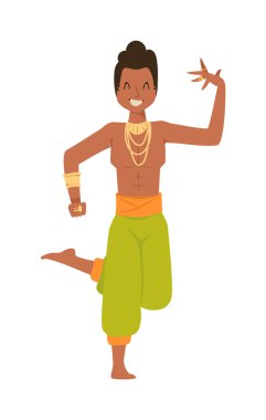 Hint dansçı bollywood geleneksel parti kültürü vektör.