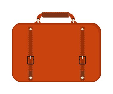 Yolculuk bavul seyahat kırmızı moda çanta yolculuk bagaj tatil vektör.
