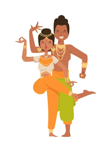 Indiase danseres Bollywood traditionele partij cultuur vector. — Stockvector