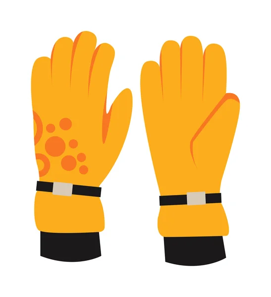 Snowboardo sportovní oděv prvky rukavice — Stockový vektor