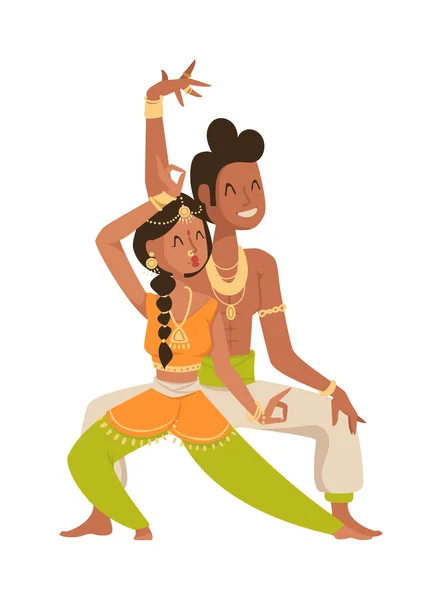 Indiase danseres Bollywood traditionele partij cultuur vector. — Stockvector