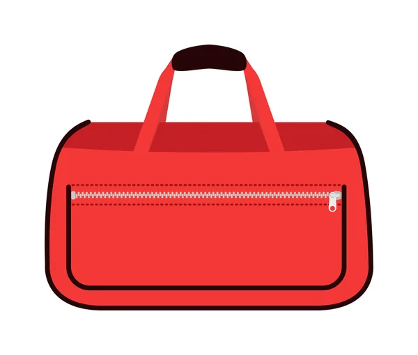 Reiskoffer reizen rood mode tas reisbagage vakantie vector. — Stockvector