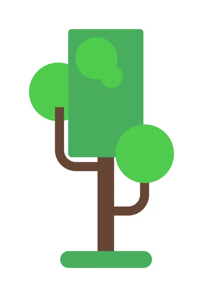 Ilustración vectorial de árbol de dibujos animados aislado sobre fondo blanco — Vector de stock