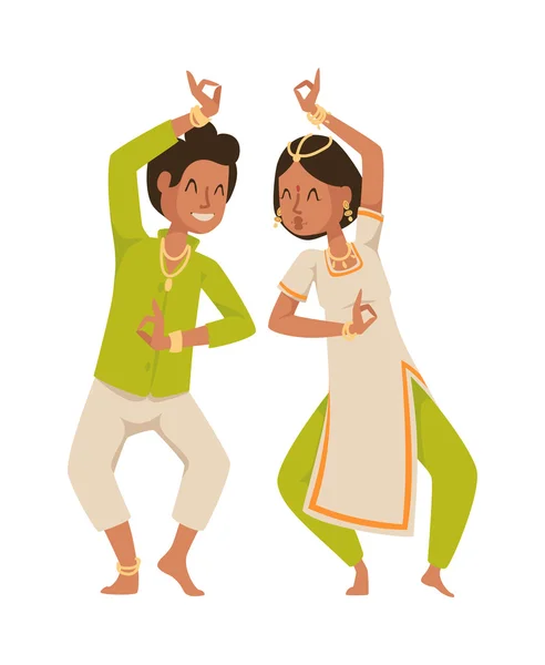 Indiase danseres Bollywood traditionele partij cultuur vector. — Stockvector