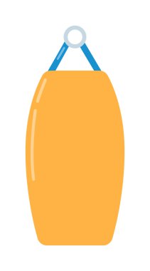 Kum torbası düz illüstrasyon.