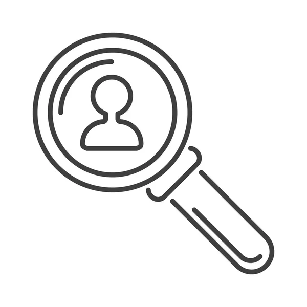 Magnifying glass flat loupe icon vector illustration. — 스톡 벡터