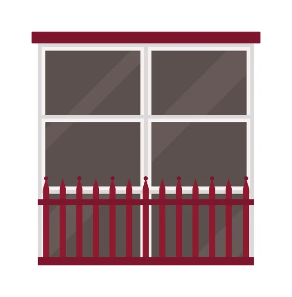 Different types house windows vector elements isolated on white background — Stock Vector