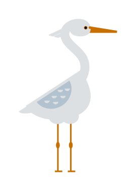 Leylek ayakta ve uçan sarus vinç grus karikatür sevimli hayvan güzel kuş vektör.