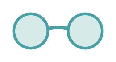 vector gözlüklü beyaz zemin üzerine izole.