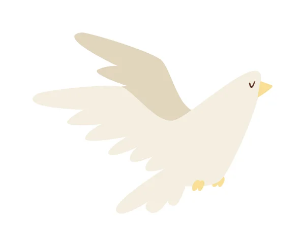 White dove  with hearts vector icon illustration — 스톡 벡터