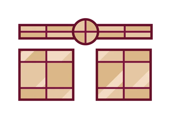 Различные типы окна домов векторные элементы изолированы на белом фоне — стоковый вектор