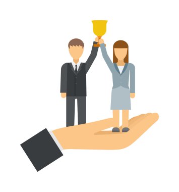 Başarılı ekip iş liderleri kurumsal profesyonel ekip çalışması kavramı vektör illüstrasyon.