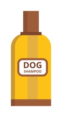 Pet dog shampoo flat icon grooming health bathtub hygiene vector