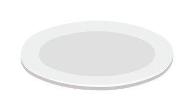 Boş tabak yemek dishware vektör yuvarlak beyaz izole