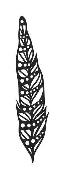 Rustique décoratif noir plume gribouille vintage art vecteur graphique . — Image vectorielle