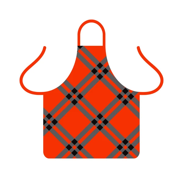 Delantal de cocina cocina cocinero uniforme ropa protectora vector ilustración . — Vector de stock