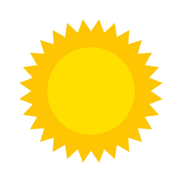 Vector sun icon isolated on white background. — Stock Vector