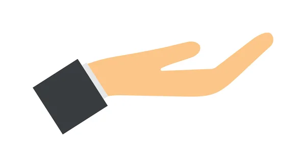 Zakenman hand holding lege business concept communicatie bericht ruimte gebaar vector. — Stockvector