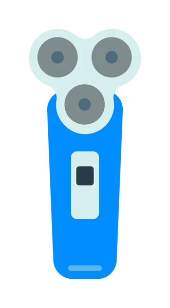 Rasoir électrique sur fond blanc rasoir rasoir équipement masculin puissance technologie de beauté vecteur . — Image vectorielle