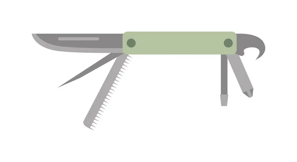 Exército jack faca multi ferramenta aço lâmina bolso equipamento vetor ícone —  Vetores de Stock