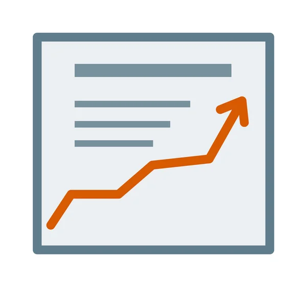 Gráfico de diagrama de informe de crecimiento de ícono vectorial, estadística de éxito financiero empresarial . — Vector de stock