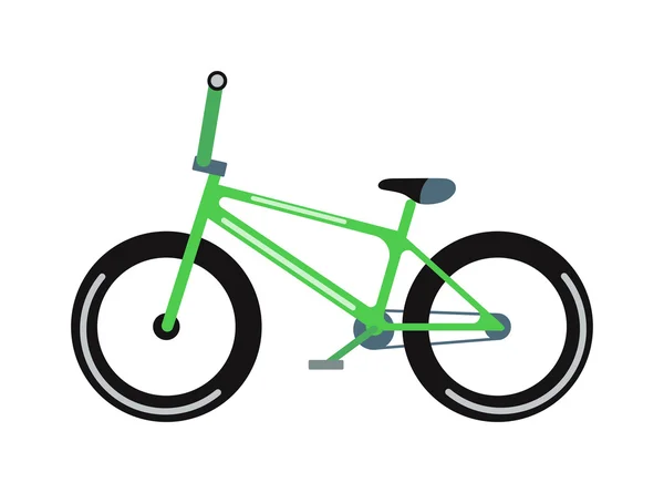 Yeşil bisiklet yalıtılmış vektör illüstrasyon. — Stok Vektör