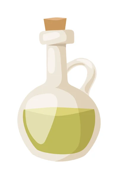 Olivenöl Glasflaschenvektor — Stockvektor