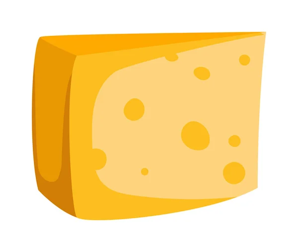 Fatias de queijo vector isolado — Vetor de Stock