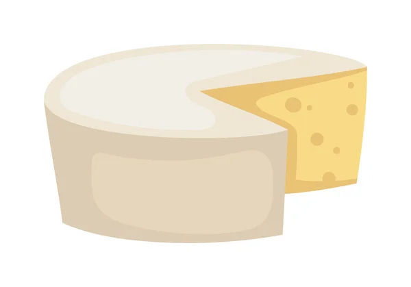 White cheese slices isolated vector — Stock vektor