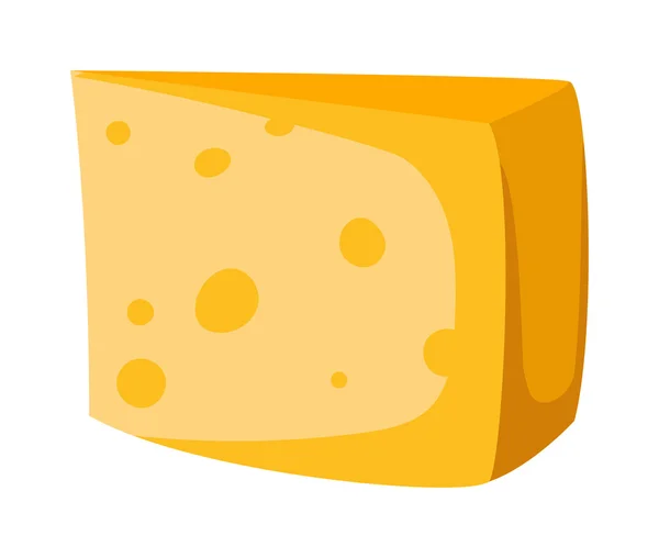 Rebanadas de queso aislado vector — Archivo Imágenes Vectoriales