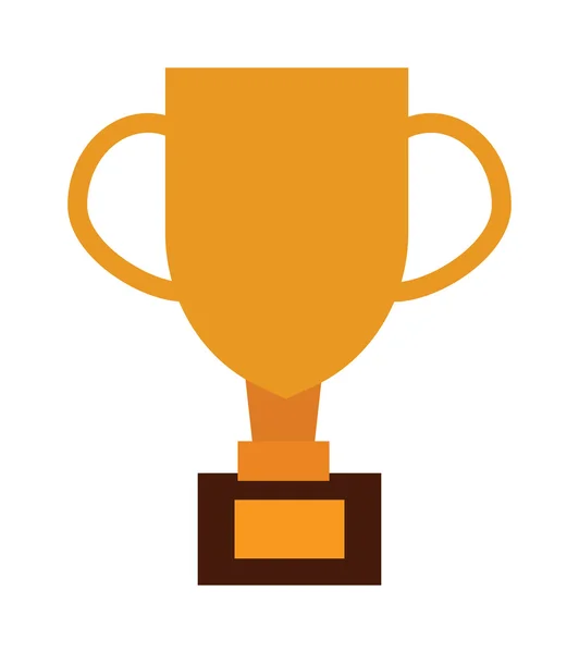 Gouden cup trofee vectorillustratie. — Stockvector