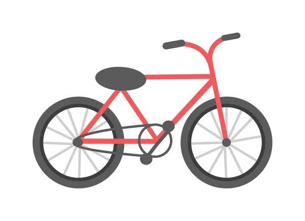 Red bicycle isolated vector illustration. — Stock Vector