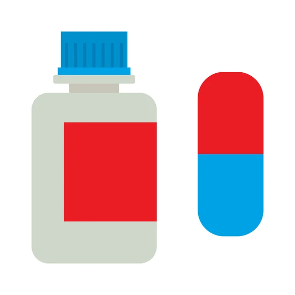 Tabletten fles vector pictogram. — Stockvector