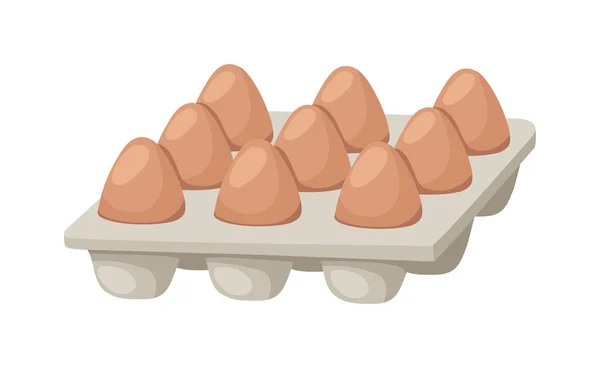 Eggs box vector illustration — ストックベクタ