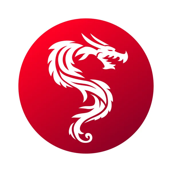 Illustration vectorielle Dragon rouge . — Image vectorielle