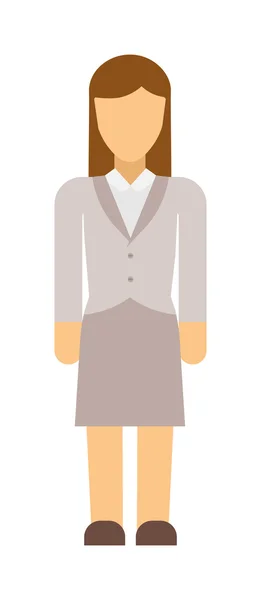 Business woman silhouette — Wektor stockowy