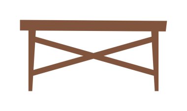 Ahşap masa vektör çizim.