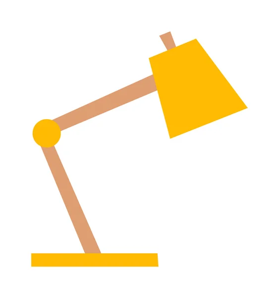 Lámpara de escritorio amarillo vector ilustración . — Vector de stock
