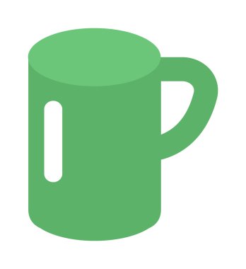 Yeşil fincan vektör illüstrasyon.