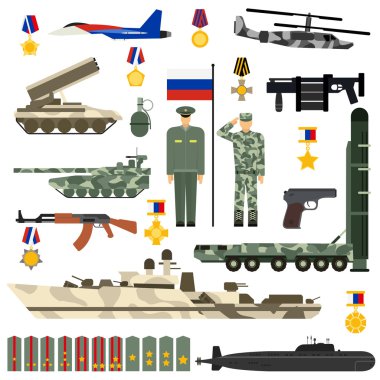 Russian Army vector set.
