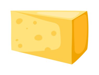 Peynir dilimi vektör çizimi.