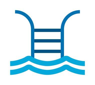 Swimming pool sign vector illustration.