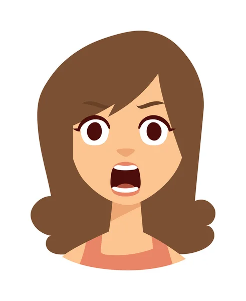 Woman shocked vector illustration. — Stockvector