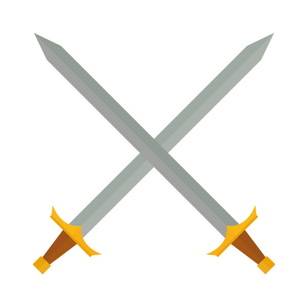 Cross swords vector illustration.