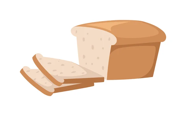 Brood segmenten vector illustratie. — Stockvector