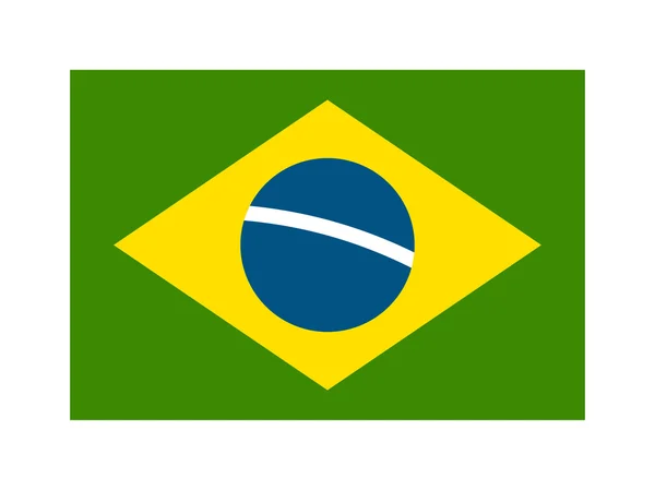 Brazilský vlajkový vektor ilustrace. — Stockový vektor