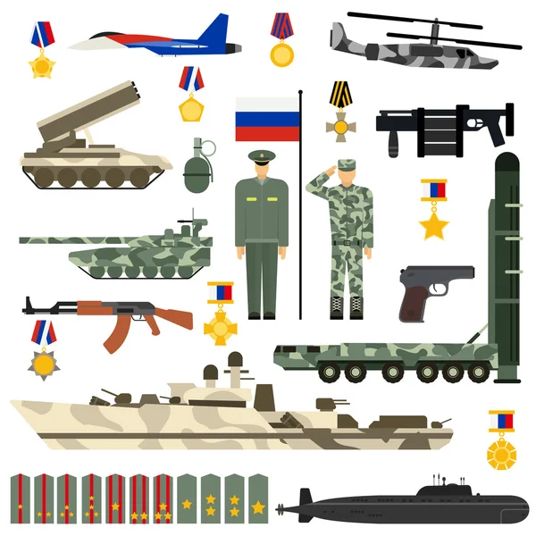 Russian Army vector set. — Stok Vektör